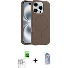 iPhone 16 Pro Yankı Form Serisi - Siyah Joko Magic 5d Cam + Beyaz Raze Metal Kamera Lens