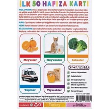 1475 Ilk 50 Hafıza Kartları (Memory Game) -Dıytoy