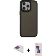 Cepte Toptan iPhone 13 Pro Max Eksen Işık - Siyah Joko 5d Cam + Gökkuşağı Pers Alüminyum Kamera Lens