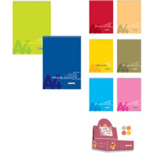 Kitabevimden Gıpta Bloknot (12 Li Paket) Pro-Block Spiralli Karton Kapak Çizgili 40 Yp A7 1502