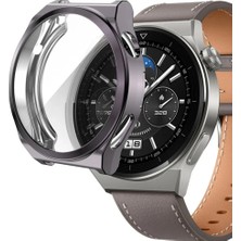 Twin Store Watch Gt3 43MM Dota Camlı Kasa Ekran Koruyucu - Uzay Grisi