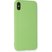 Aydogan's Iphone Xs Max Kılıf Nano Içi Kadife Silikon - Açık Yeşil