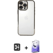 Cepte Toptan iPhone 16 Pro Max Vadi Minimal - Siyah Bilvis 5in1 5d Magic Hayalet Cam Ekran Koruyucu + Siyah Pvd Metal Kamera Lens