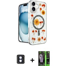 iPhone 16 Kozmos Doku - Şeffaf 360 Full Body Arka Koruyucu + Mavi Pvd Metal Kamera Lens