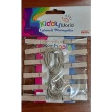 Kitabevimden Kiddy World Ahşap Mandal Küçük 48 Li