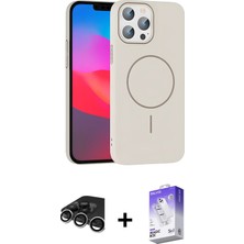 Cepte Toptan iPhone 15 Pro Max Siluet Doku Özel Seri - Siyah Bilvis 5in1 3D Magic Cam Ekran Koruyucu + Gümüş Raze Metal Kamera Lens