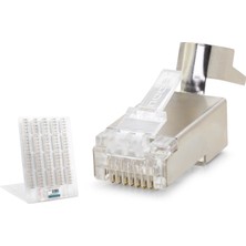 Aydogan's Cat7 Ez RJ45 Metal A Kalite Konnektör 100 Adet Plastik Kutu - Silver ND2426