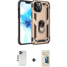 Cepte Toptan iPhone 12 Pro Max Ahenk Klasik Koleksiyonu - Siyah 6d Mat Seramik Hayalet Nano Ekran Koruyucu + Gökkuşağı Shine Kamera Lens