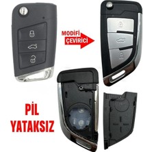 Gma Keys Volkswagen Golf 7 Polo Tiguan Octavia Kodiaq Leon Yandan Katlamalı Dönüşüm Çevirici Kumanda Kabı