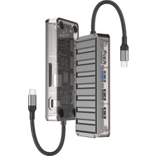 Avcı Teknoloji Market Laptop ve Macbook Uyumlu 7 Portlu Type-C Hub HDMI 4K Pd 100W Hızlı Şarj