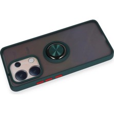 Aydogan's Xiaomi Redmi Note 13 4g Kılıf Montreal Yüzüklü Silikon Kapak - Yeşil