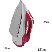 Seramik Tabanlı Kırmızı 2200 Watt Şok Buharlı Ütü