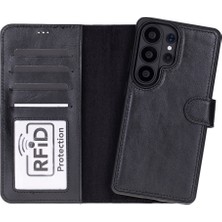 PLM Samsung Galaxy S26 Ultra Uyumlu Manyetik Hakiki Deri Cüzdan Kılıf ,cüzdan Taşımaya Son, Kredi Kart Yuvalı, Rfıd Güvenlik