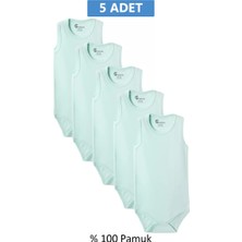 Nemere Yeşil Askılı Body Zıbın 2-7 Yaş Çocuklar Için (5 Adet) Alttan Çıtçıtlı Özel Gereksini