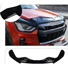 Brsplast Isuzu D-Max Uyumlu 2021 ve Üzeri Abs Kaput Rüzgarlığı Yarasa Model