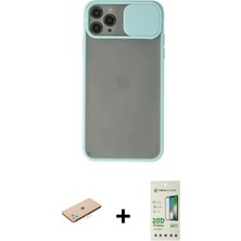 BUTİMAR'S iPhone 11 Pro Vadi Çizgi - Siyah 20D Premium Cam Ekran Koruyucu + Mavi Renkli Kamera Lens Koruma Cam