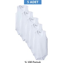 Nemere Beyaz Askılı Body Zıbın 7-12 Yaş Çocuklar Için (5 Adet) Alttan Çıtçıtlı Özel Gereksini