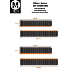 Twin Store Watch 42MM Mo-Wb1 Çift Renk Mıknatıslı Silikon Kordon - Koyu Yeşil-Açık Yeşil