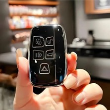 Gma Keys Land Rover Range Rover Evouge Uyumlu Sport Nano Anahtar Kılıfı Siyah Gümüş Silver Renk
