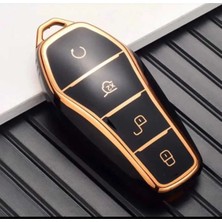 Gma Keys Byd Atto 3 ve Seal U Smart Nano Anahtar Koruma Kılıfı Siyah Gold Renk