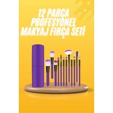 12 Parça Makyaj Fırçası Yumuşak Kıllı Profesyonel Fırça Seti Yüksek Kaliteli Pürüzsüz