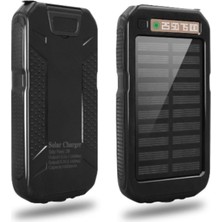 Güneş Enerjili Işıklı Solar Taşınabilir USB Girişli Şarj Cihazı Powerbank 15000 Mah
