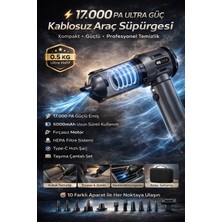 Goes 17000PA Kablosuz Araç Süpürgesi 6000MAH Type-C Şarjlı Hafif El Süpürgesi Set