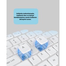Ergonomik Kablosuz Klavye Mouse Takımı - Tam Boy, Sessiz ve Güvenilir