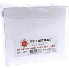 Kitabevimden Persona 307 Ehliyet ve Kredi Kartı Kabı 50 Li (1 Paket 50 Adet)