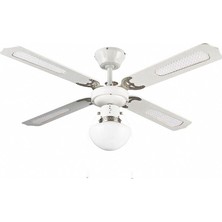 Colours Lari Beyaz Kanatlı Tavan Vantilatörü 107 cm Ağaç Malzemeden Mutfak Kullanımı İçin