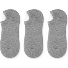 QUALITY WALKING 3'lü Unisex Pamuklu Dikişsiz Babet Çorap Silikon Topuklu Çıkmayan Kayma Yapmayan