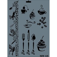 Rich New Seri N-149 Stencil 35X25 cm