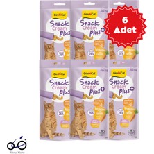 Gimcat Snack Cream Tavuklu & Havuçlu Kısırlaştırılmış Kedi Ödülü 6X15GR 6 Adet
