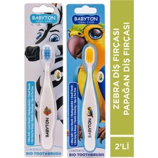 Babyton Ekolojik Zebra - Papağan - Yengeç Diş Fırçası 3'lü Set