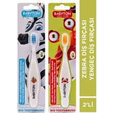 Babyton Ekolojik Zebra - Yengeç Diş Fırçası 2'li Set