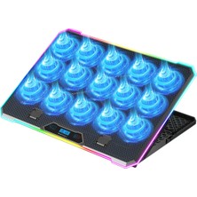 Gameagle Aero Storm V15 Rgb 15 Fanlı 10 Rgb Modlu 9-17.3'' Notebook Soğutucu Stand Laptop Soğutucu
