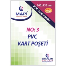 Kitabevimden Mapi Kart Poşeti Dikey Pvc No:3 100X135 Şeffaf (100 Adet) 910 10 37