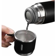 Özssay Anneler Gününe Özel 3 Bardaklı Termos Seti 500 ml Sızdırmaz Ahşap Malzemeden Taşınabilir