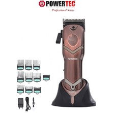 Powertec TR-4900 Kahverengi Saç Tıraş Makinesi Folyo Başlık Özelliği ile Kablosuz Kullanım
