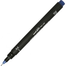Kitabevimden Uni-Ball Çizim Kalemi Akrilik Uçlu Fine Line Pin 0.2  mm Mavi-12-Pkt