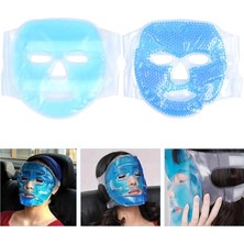 Jel Buz Paketi Yüz Maskesi Baş Ağrısı Yastık Kozmetik Maske + Çift Taraflı Cilt Fırçası