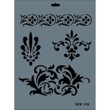 Rich New Seri N-118 Stencil 35X25 cm