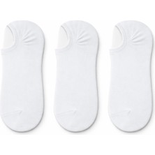 QUALITY WALKING 3'lü Unisex Pamuklu Dikişsiz Babet Çorap Silikon Topuklu Çıkmayan Kayma Yapmayan