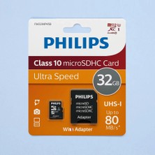 Phılıps FM32MP45B, 32GB, Sdhc, Uhs-I, V10, CLASS10, Microsd Kart Bellek (Sd Adaptörlü)