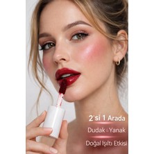 Lip To Cheek Tint Dudak ve Yanak Renklendirici Doğal Işıltı Etkili Likit Allık Ruj - Sudedi Home