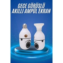 Gece Görüşlü Akıllı Dönebilen Ev Kamerası Ampül Kamera
