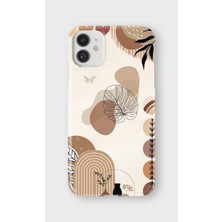 iPhone 11 Uyumlu Baskılı Şeffaf Telefon Kılıfı | Koleksiyon: Minimal Floral Line Art
