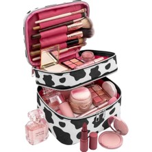 NS Reliable Çift Katlı Captain Seyahat Makyaj Organizatörü Makyaj Çantası,çok Fonksiyonlu Kozmetik Çanta Inek