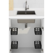 2'li Yapışkanlı Evye Altı ve Dolap Içi Düzenleyici Organizer Raf Seti