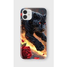 iPhone 11 Uyumlu Baskılı Şeffaf Telefon Kılıfı | Koleksiyon: Minimal Black Panther